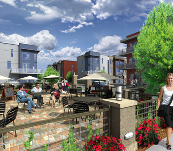 VILLAGE ON CONGRESS: Urban Village Concept located on South Congress: Nature Trail, Retail , Office, Flats & Townhomes